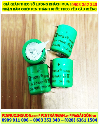 Pin sạc 3.6v-80mAh (3/V80H); Pin nuôi nguồn TIMER NiMh 3.6v-80mAh(3/V80H) chính hãng